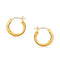 14k Yellow Gold Fancy Diamond Cut Hoop Earrings (5/8 inch Diameter)